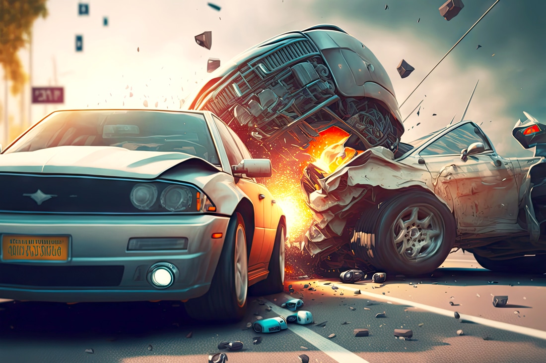 3 cars in multi-car accident