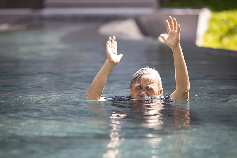 drowning person