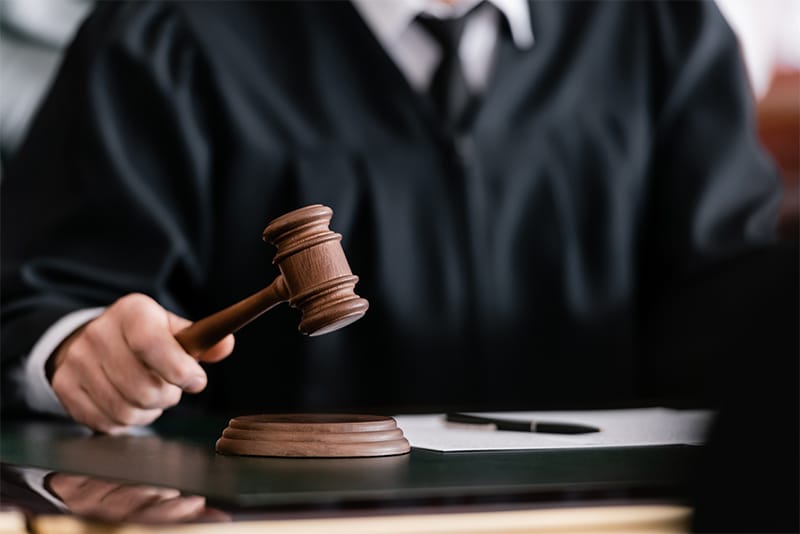 Portland judge with gavel