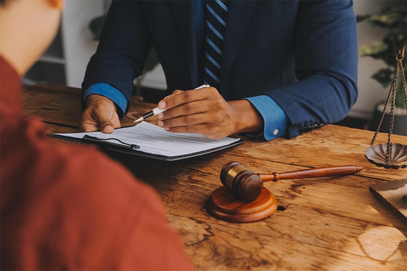 lawyer with paperwork