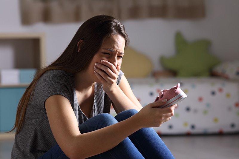woman weeping