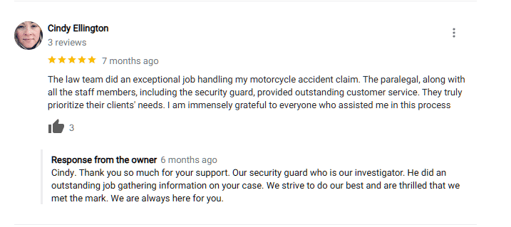 Portland Car Accidents Client Review