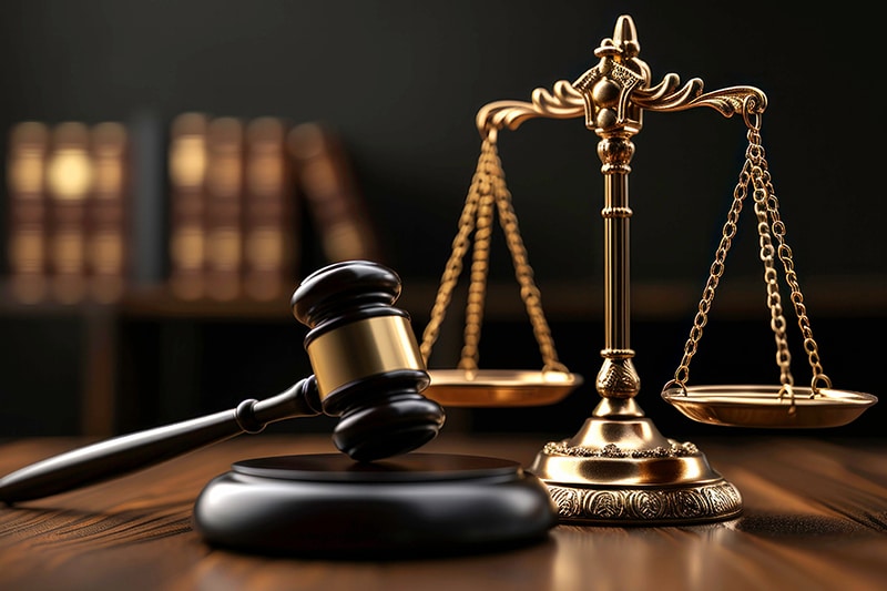 scales of justice in judges quarters