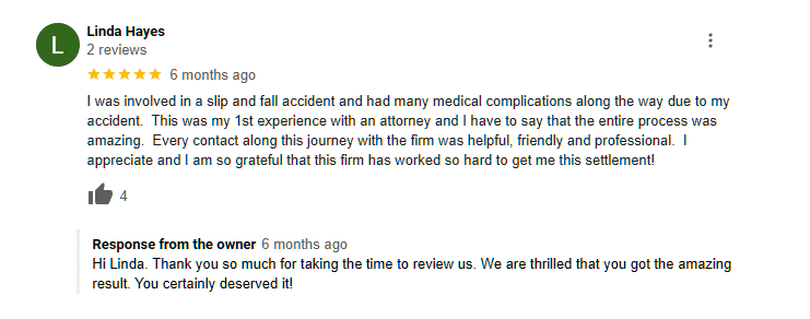 Portland Personal Injury Client Review