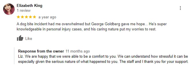 New York City Dog Bite Lawyer Client Review