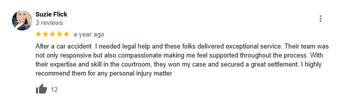 Appleton Personal Injury Lawyer Client Review