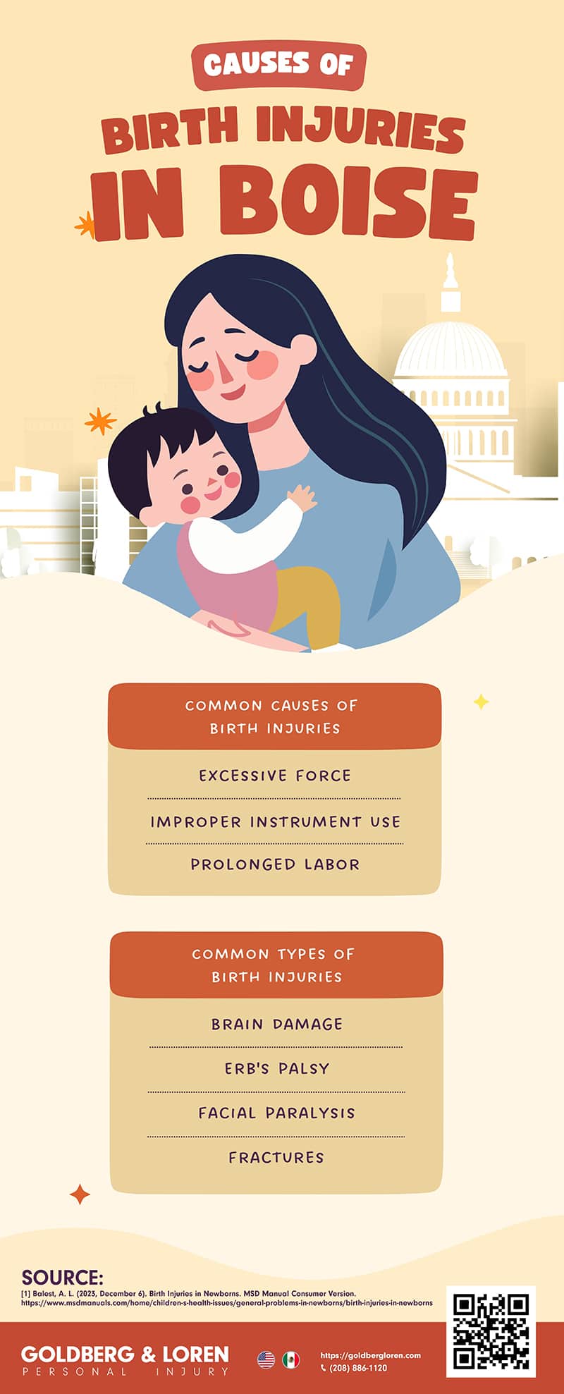 Causes of Birth Injuries in Boise Infographic