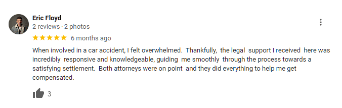 Portland Maine Car Accident Client Review