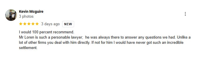 Tacoma Personal Injury Client Review