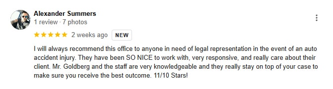 Eugene Whiplash Lawyer Client Review