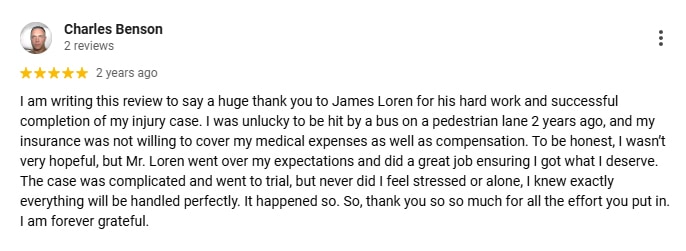 Hillsboro Bus Accident Lawyer Client Review