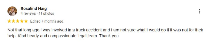 Appleton Truck Accident Lawyer Client Review
