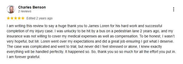 Las Vegas Bus Accident Lawyer Client Review