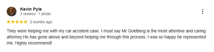 Las Vegas Car Accident Lawyer Client Review