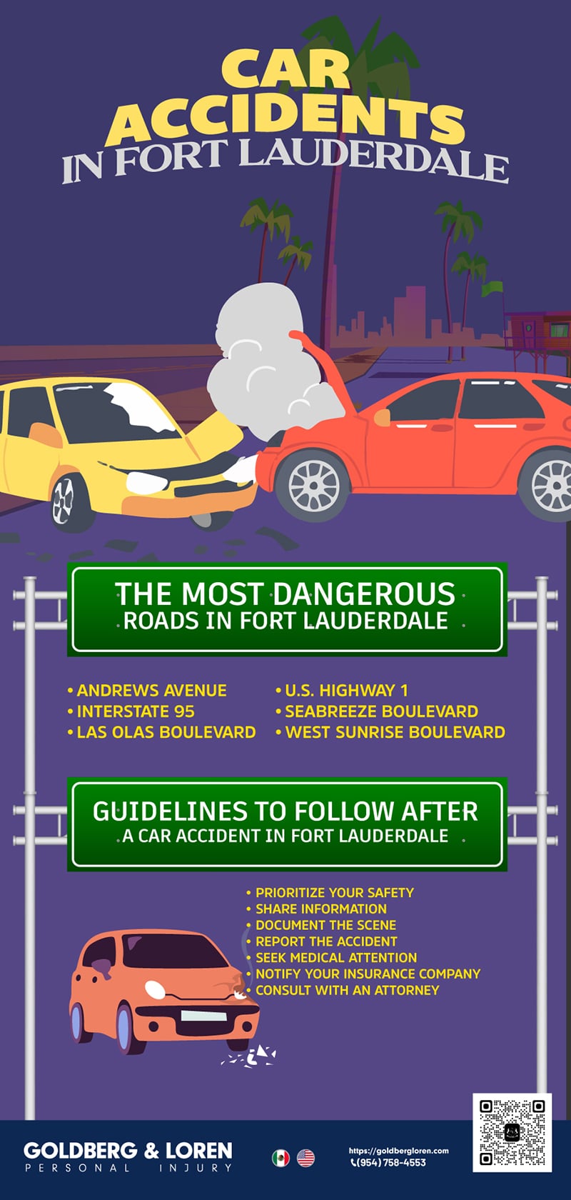 Car Accidents in Fort Lauderdale Infographic