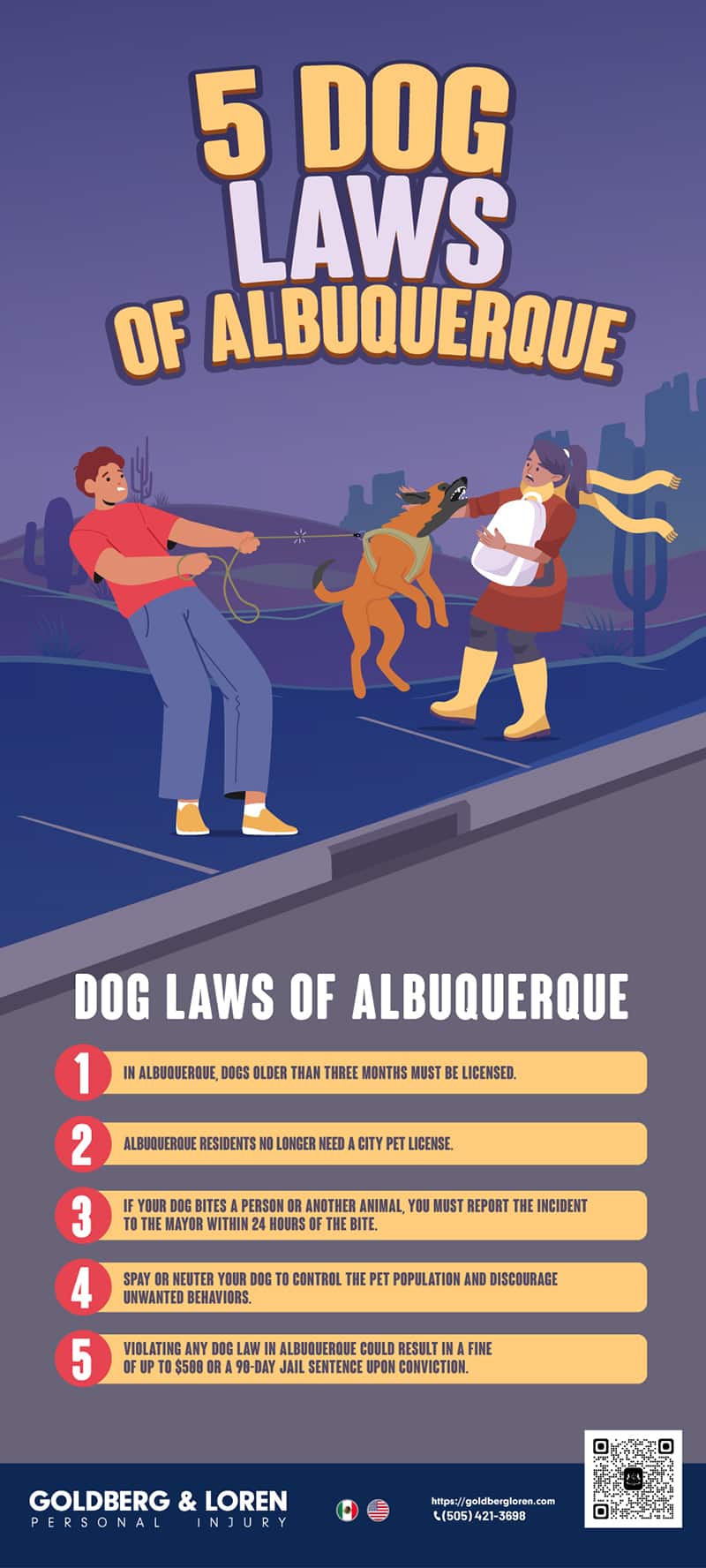 5 Dog Laws of Albuquerque Infographic