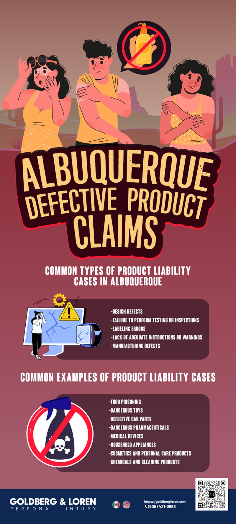 Infografía de Reclamos de Productos Defectuosos en Albuquerque