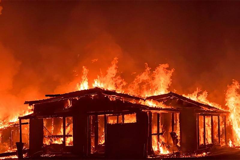 The 911 dispatcher answers a call about her own home on fire