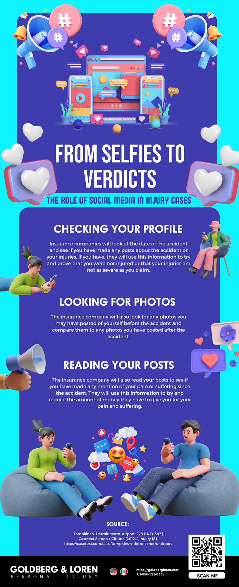 The Role of Social Media in Injury Cases Infographic