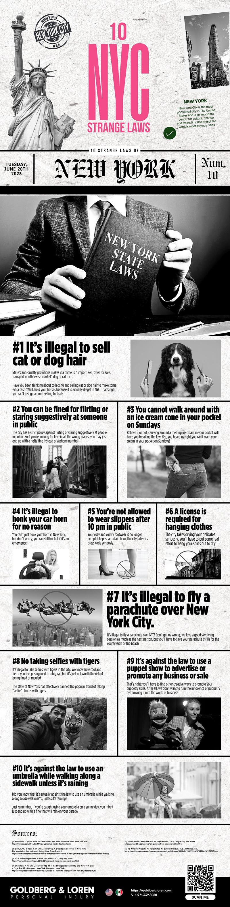 10 NYC Strange Laws Infographic