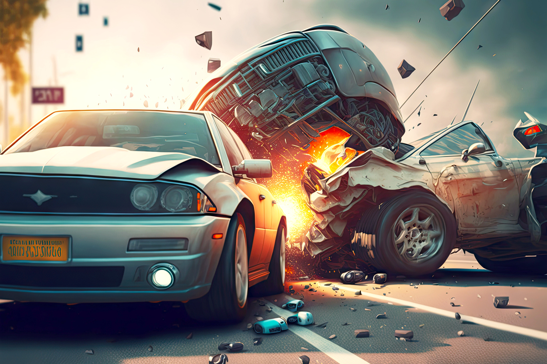 car crash illustration