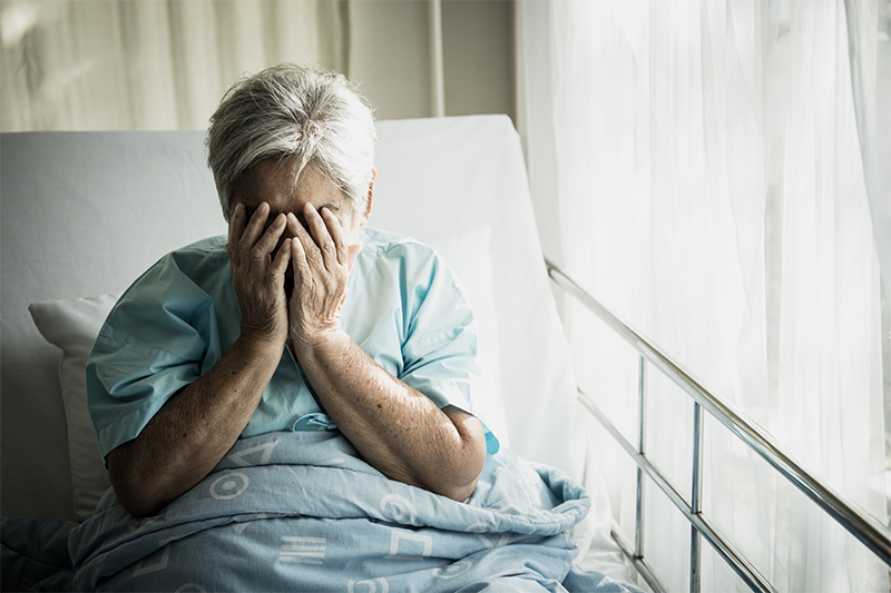elderly patient hearing bad news