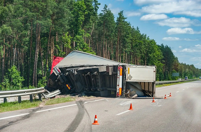 Semi Truck Rollover Accident