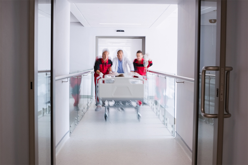 A nurse was severely injured in a hospital elevator accident.