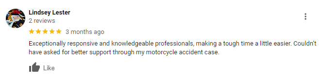 Albuquerque Motorcycle Accident Client Review