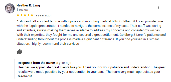 Fargo Slip and Fall Lawyer Client Review