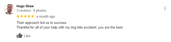 Gresham Dog Bite Client Review