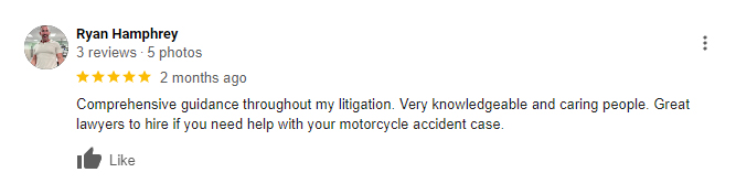 Portland Maine Motorcycle Accident Lawyer Client Review