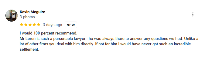 Tacoma Personal Injury Client Review