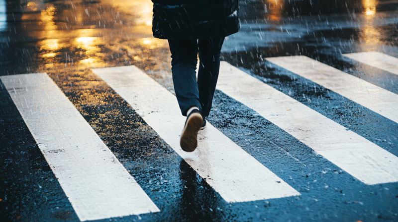 Pedestrian in Crosswalk