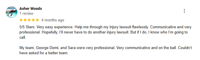 Eugene Medical Malpractice Client Review