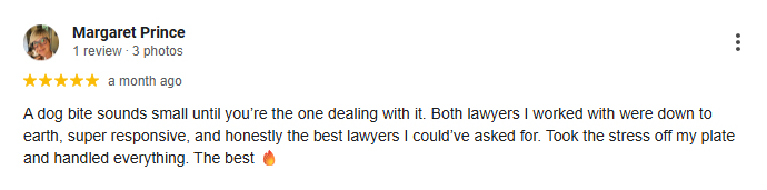 Boise Dog Bite Lawyers client review