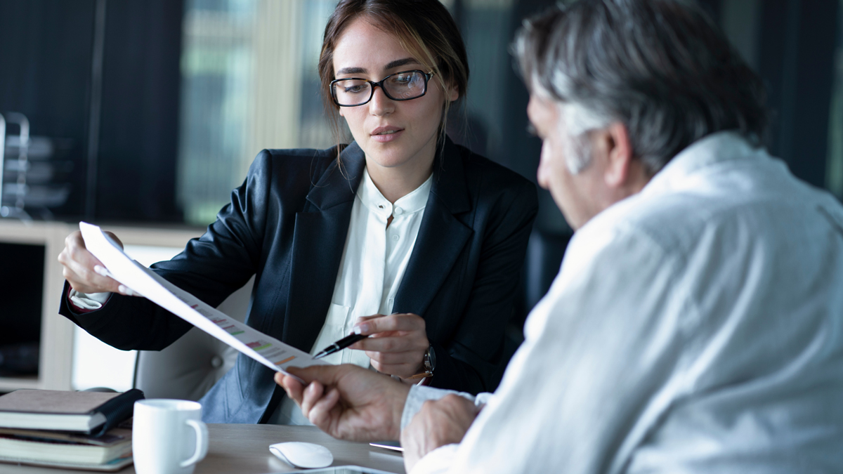 Patient meeting attorney about medical malpractice