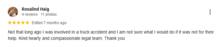 Appleton Truck Accident Lawyer Client Review