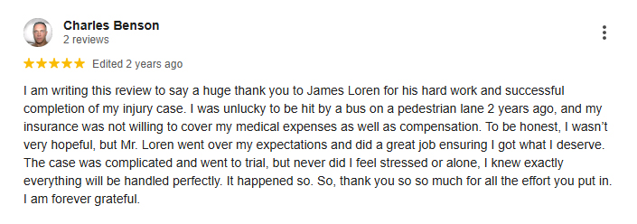 Las Vegas Bus Accident Lawyer Client Review