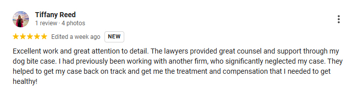 Tacoma Dog Bite Injury Lawyer Client Review