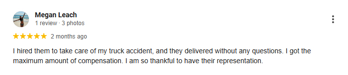 Tacoma Truck Accident Lawyer Client Review