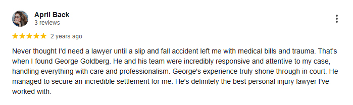 Las Vegas Slip and Fall Lawyer Client Review