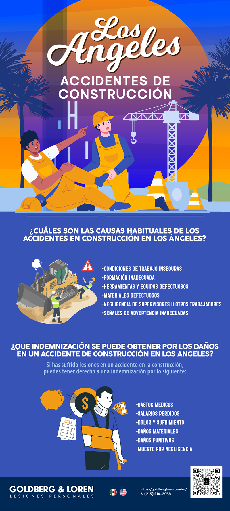 Infografía de Los Angeles Accidentes de Construcción