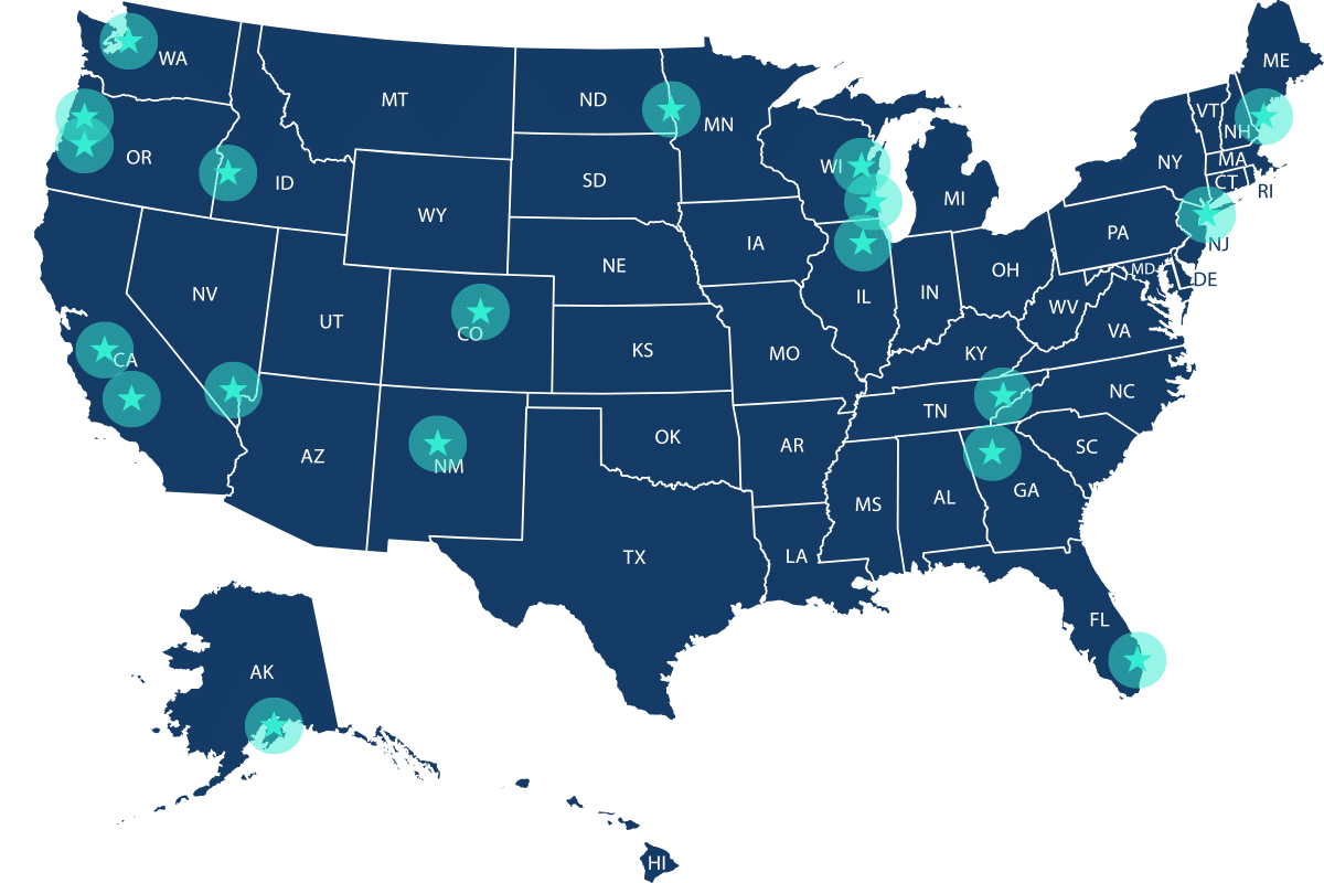 Goldberg & Loren Locations Map